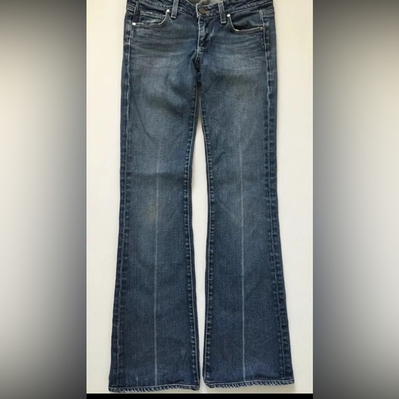 Paige Laurel Canyon Jeans Women’s Sz 27 Blue Low Rise Bootcut Medium Wash - Picture 4 of 9